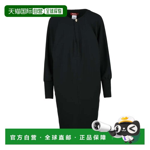 自营max maraAsti Batwing Dress - Black - black 美国奥莱直发