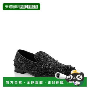 自营 philipp plein莫卡辛水晶 - 黑色 美国奥莱直发男鞋乐福鞋