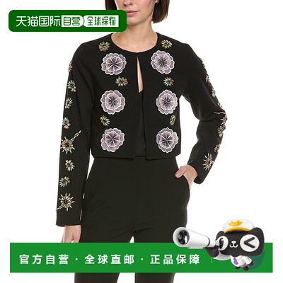 自营Cynthia Rowley Cropped Jacket - black 美国奥莱直发外套
