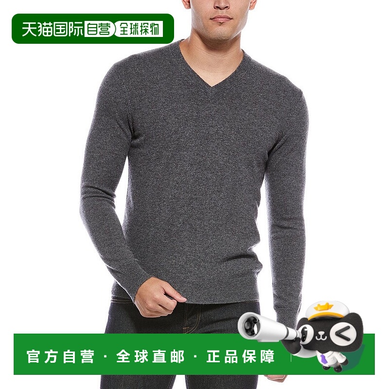 自营Quinn Cashmere V-Neck Sweater - gray 美国奥莱直发