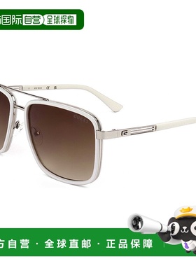 自营Guess Men's Factory 61mm Sunglasses - white 美国奥莱直发