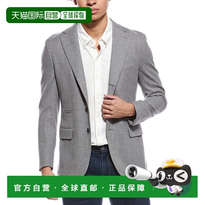 自营Eleventy Wool-Blend Jacket - grey 美国奥莱直发
