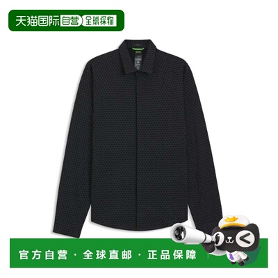 自营bossRegular-fit shirt in cotton jersey - dark grey 美国