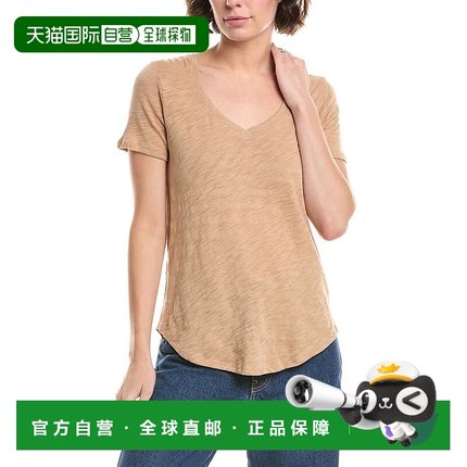 自营ATM Anthony Thomas Melillo V-Neck T-Shirt - brown 美国奥