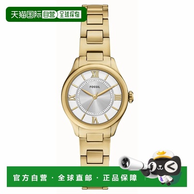 自营Fossil女式Gilmore银色表盘手表-银色 美国奥莱直发