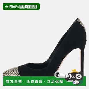 自营Gianvito Rossi Black Suede Camnero Nero Pumps - black 美
