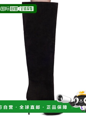 1h可退 香港直邮潮奢 alaia 女士 黑色 Decollete 高筒靴 AA3O056