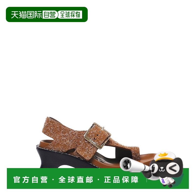 1h可退 香港直邮潮奢 LOEWE 罗意威 女士 logo标识露趾高跟凉鞋 L