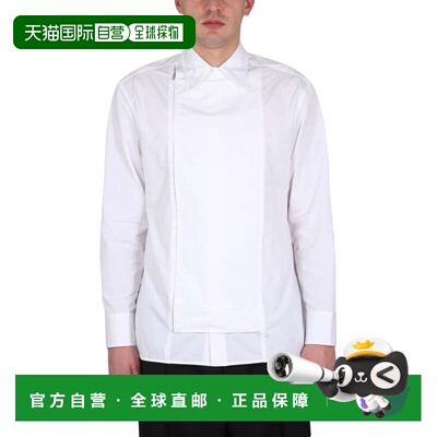 自营jil sanderAsymmetrically Zippered White Casual Shirt - p