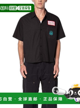 1h可退 【美国直邮】mnml SHRC 格子旗短款衬衫 - 黑色男装