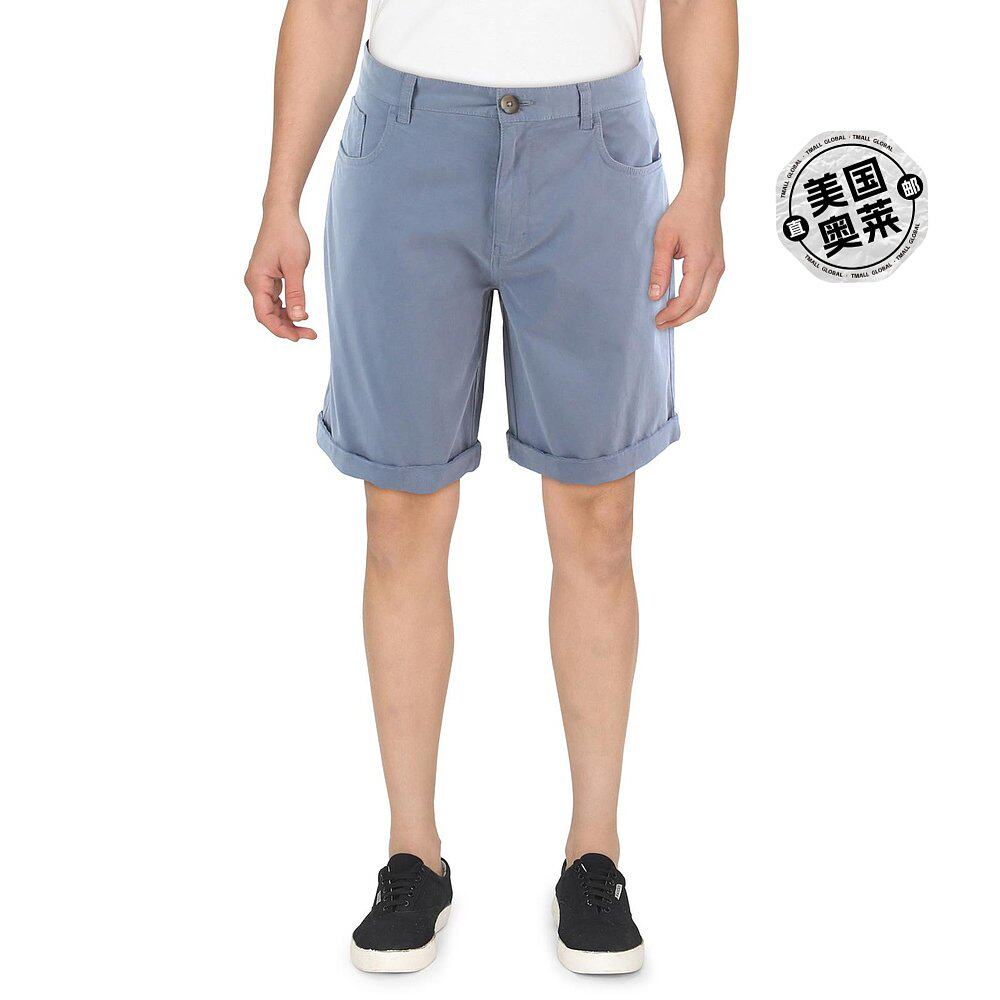 barbour男式斜纹卷边休闲短裤 - 水洗蓝 【美国奥莱】直发