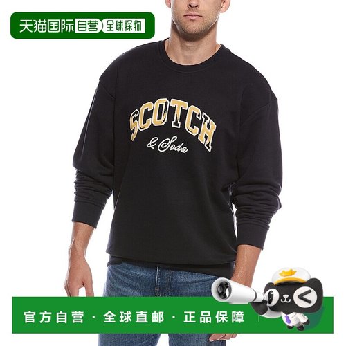 自营Scotch & Soda Relaxed Fit Embroidered Logo Crewneck Swea