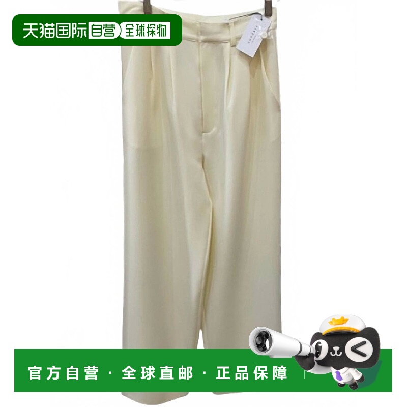 自营 sundays象牙色女式褶皱长裤 美国奥莱直发