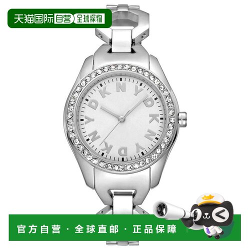 自营DKNY男士时尚33mm手表DK1L075M0015-银色 美国奥莱直发