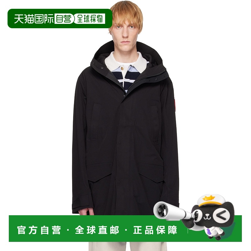 1h可退 香港直邮潮奢 Canada Goose 加拿大鹅 男士 黑色 Barclay