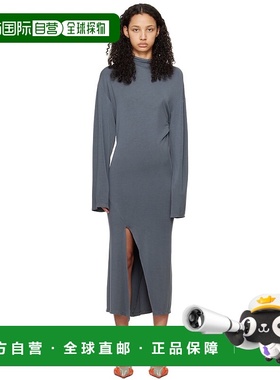 1h可退 香港直邮潮奢 Jade Cropper 女士 灰色开衩连衣裙 PS20240