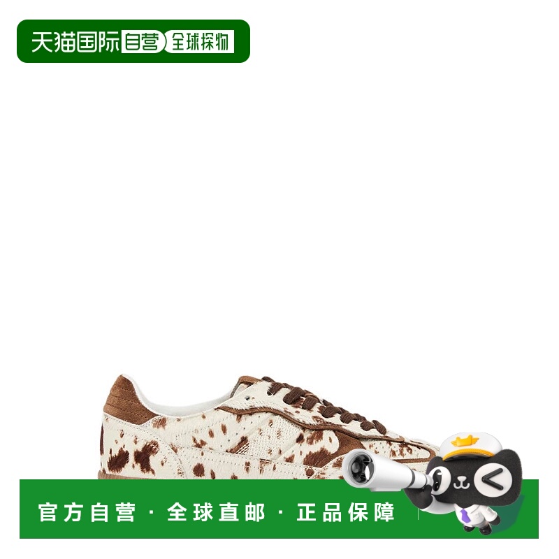 自营alohas低调柔软的骆驼皮运动鞋，带有独特的斑点图案-棕色 美