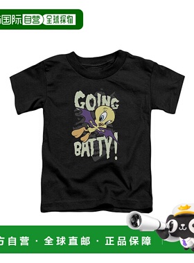 自营 gildanLooney Tunes Going Batty 短袖幼儿 T 恤/T 恤 - 黑