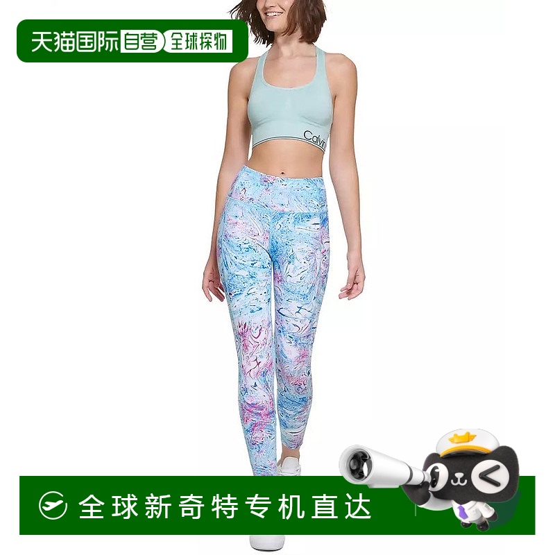 【美國直郵】Calvin Klein Performance 印花高腰7 8運動緊身褲