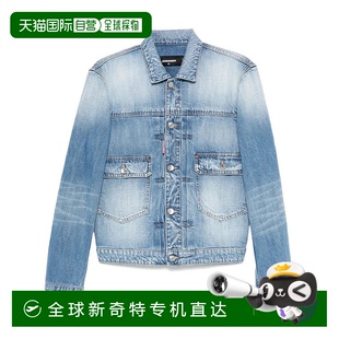 藍(lán)色 自營 dsquared2`Heritage Boxy牛仔夾克 美國奧萊直發(fā)