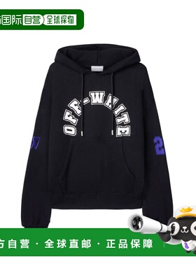 自营off-whiteOff- Cotton Men's Sweatshirt - black 美国奥莱直