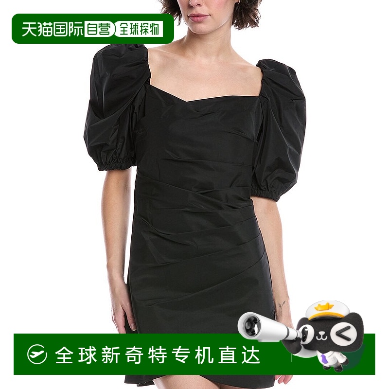 自营 sea new york海洋纽约Diana Taffeta迷你连衣裙-黑色 美国奥