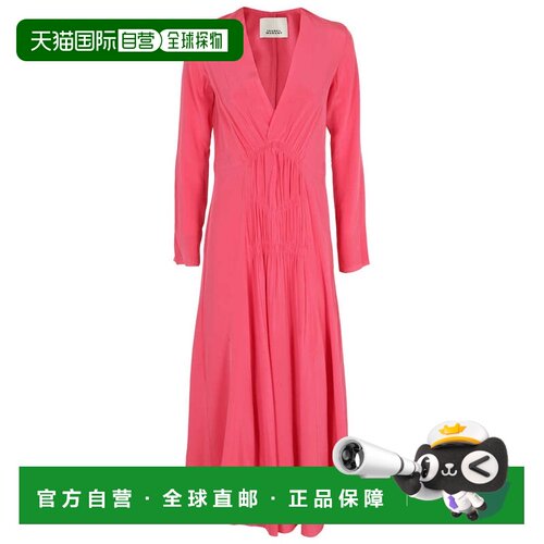 自营isabel marantFlared Midi Dress - pink 美国奥莱直发连衣裙