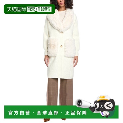 自营La Fiorentina Plush Coat - White 外套美国直发奥莱