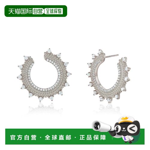 自营Suzy Levian Sterling Silver White Cubic Zirconia Open Su