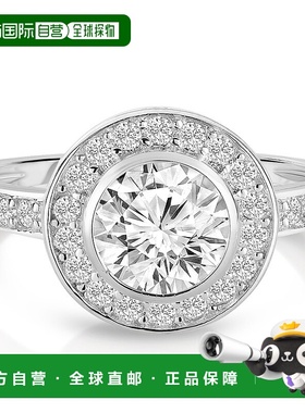 自营GENEVIVE 纯银立方氧化锆订婚戒指 - 银白色 【美国奥莱】直