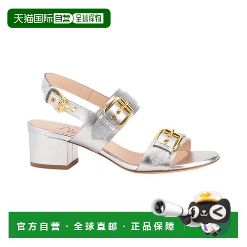 自营AGL Lala Straps Leather Sandal - silver 美国奥莱直发