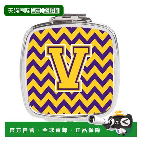 自营 Carolines Treasures CJ1041-VSCM 字母 V 雪佛龙紫色正品