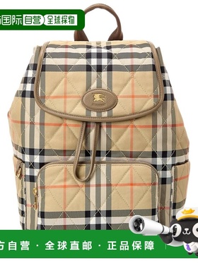 自营Burberry Horseshoe Quilted Canvas & Leather Backpack - b