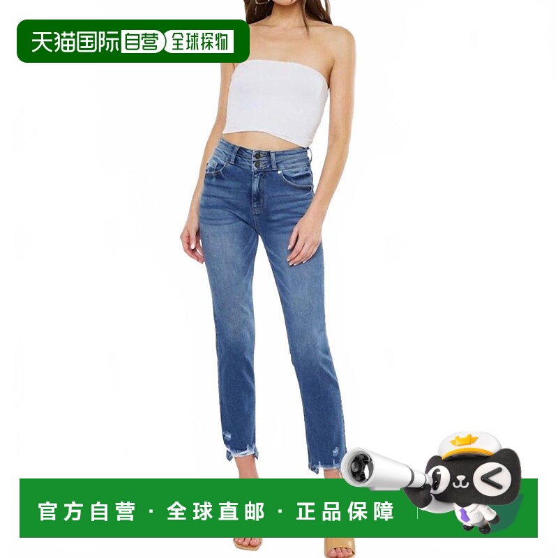 自营kancanCadence Ultra High Rise Slim Straight Jeans In Med