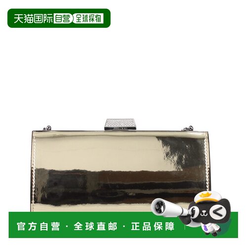 自营Jimmy Choo Leather Clutch Women's Bag - gold 美国奥莱直