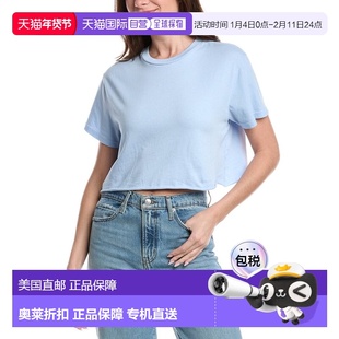 自营perfectwhitetee Cropped T-Shirt - blue 美国奥莱直发