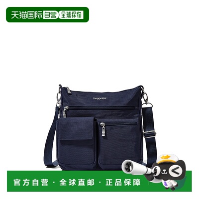 自营 baggallini 女式 Modern Everywhere 纤薄斜挎包带 RFID 腕