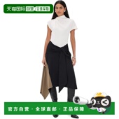 Women Dress Asymmetric 自营Staud Crepe Davina Panelled