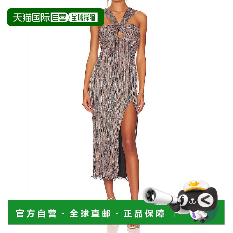 自营 saylor一些Midi连衣裙在黑色-黑色 美国奥莱直发新款