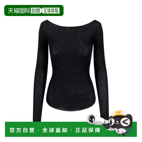 自营isabel marant羊绒真丝针织上衣-黑色 美国奥莱直发