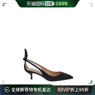 美国直邮 aquazzura 女士 蝴蝶蝴蝶结尖头真皮 高跟鞋 平底鞋