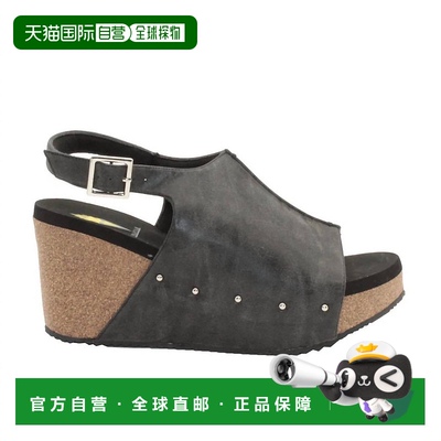 自营 volatile女子楔形凉鞋，黑色 美国奥莱直发新款