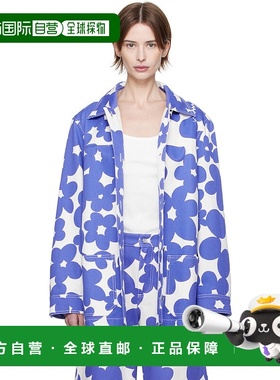 1h可退 香港直邮潮奢 Marni 玛尼 女士 蓝色 & 白色 Dillies Prin