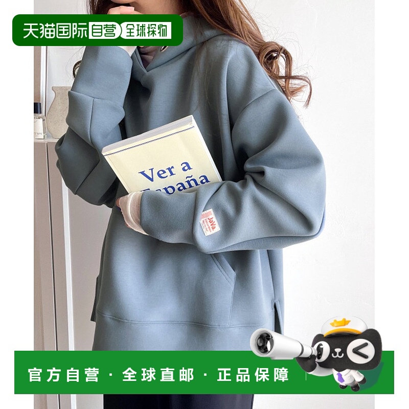 自营 Java 女士滑润光泽感袋鼠口袋连帽衫 舒适宽松 适合休闲活动