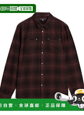 自营John Varvatos Dario Shirt - brown 美国奥莱直发
