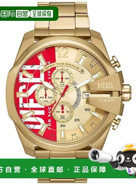 自营Diesel Men's Mega Chief 51mm Quartz Watch - gold 美国奥
