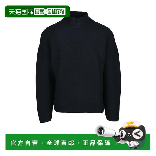 自营emporio armaniSweater Wool Stretch - black 美国奥莱直发