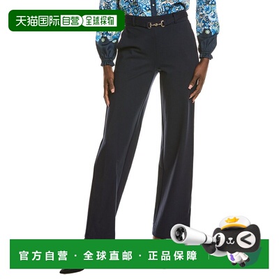 自营T Tahari Wide Leg Pant - Navy 女裤阔腿裤美国直发奥莱