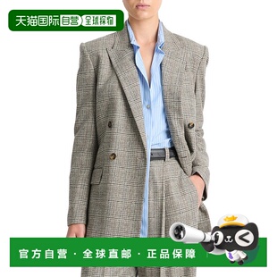 Breasted Wool Blend 自营Vince grey Double Blazer 美 Plaid