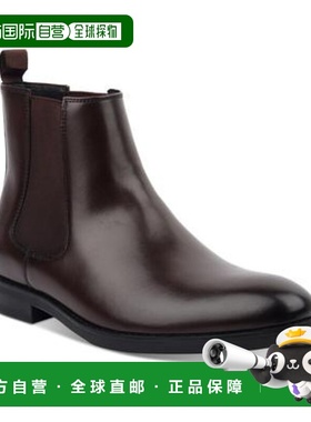 自营 Alfani 1001593150男式靴子美国9.5棕色仿皮圆头切尔西GBNC6